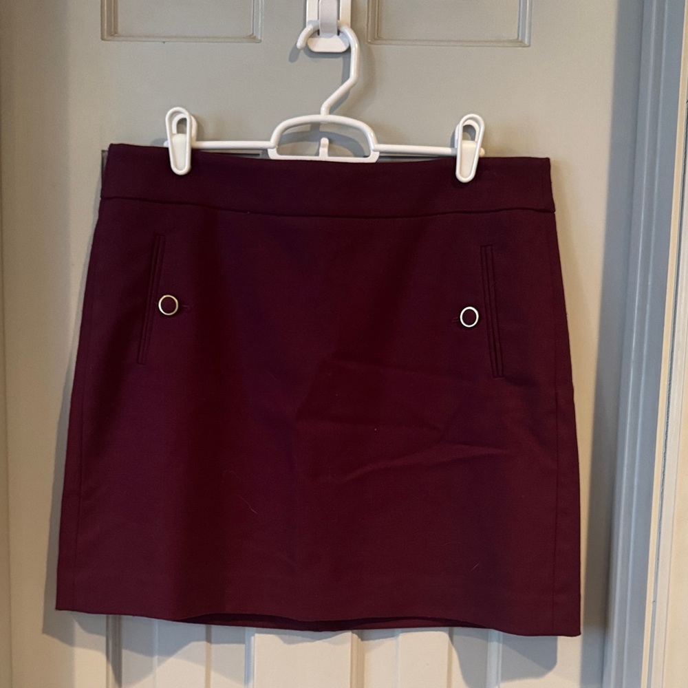 LOFT Deep Burgundy Mini Skirt